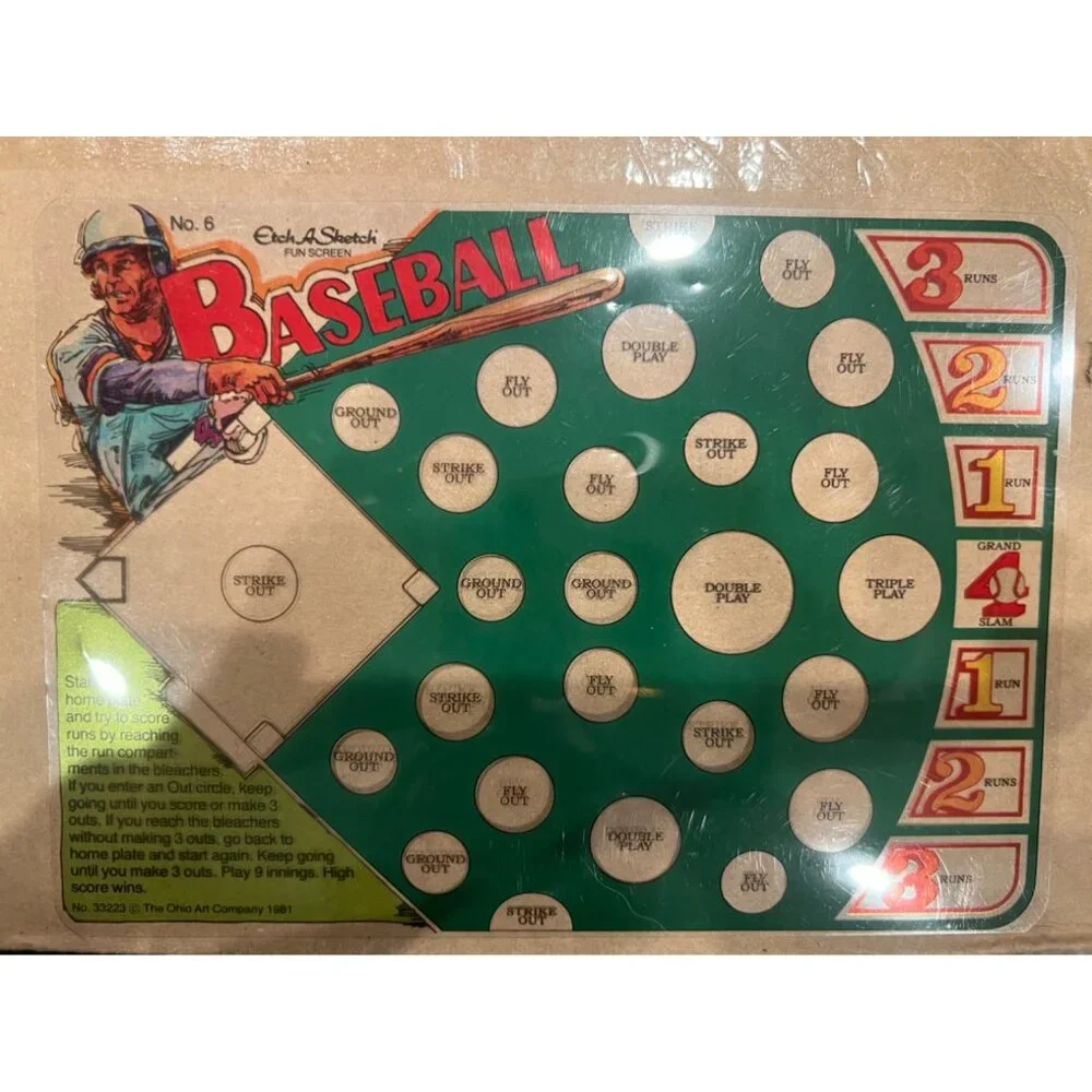 Vintage Etch A Sketch Fun Screens Action Pack‎ Sports Missing One Film, Vintage